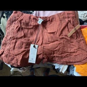 ANTHROPOLOGIE copper brown summer shorts